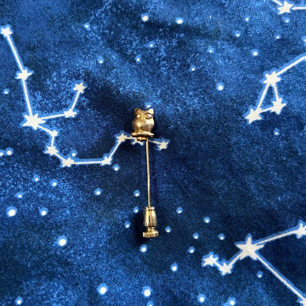 LAST CHANCE! VINTAGE Cute Owl Stick Pin Brooch